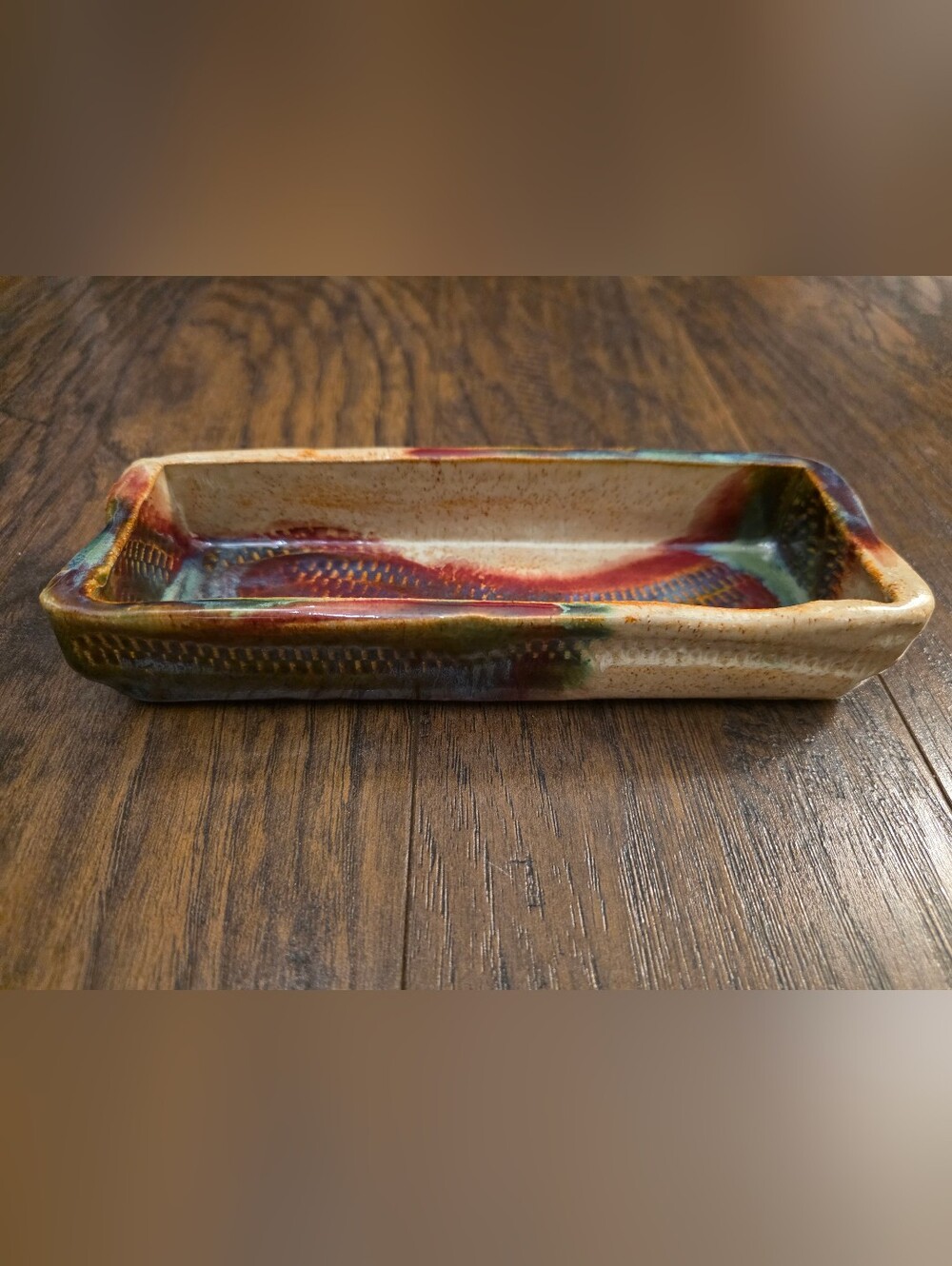 Handcrafted Multicolor Ceramic Relish Dish